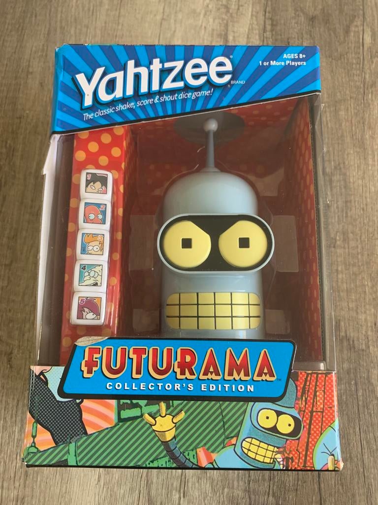 Yahtzee Futurama Collector's Edition met Bender dobbelbeker, Ophalen of Verzenden, Nieuw