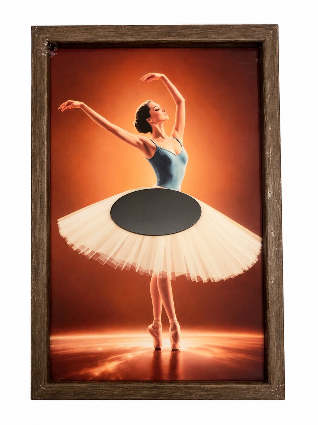 Decoratieve tissuebox met ballerina-afbeelding