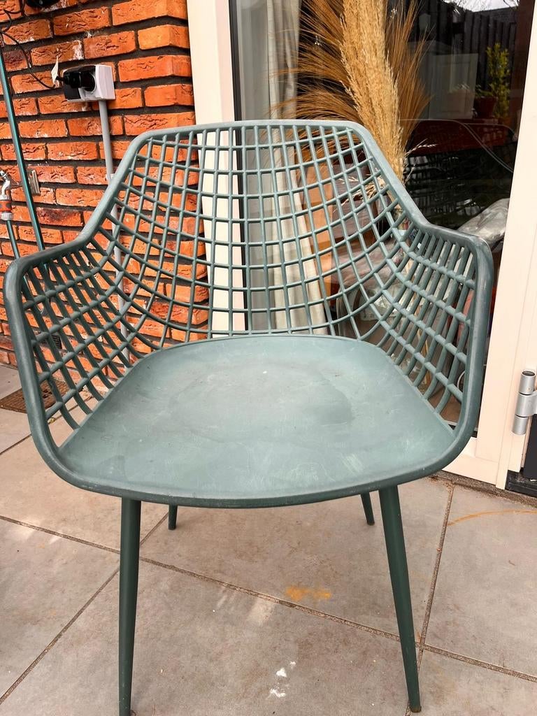 4 Webbing kuipstoelen van Kwantum - Gebruikt, Huis en Inrichting, Gebruikt, Overige kleuren, Ophalen of Verzenden, Vier