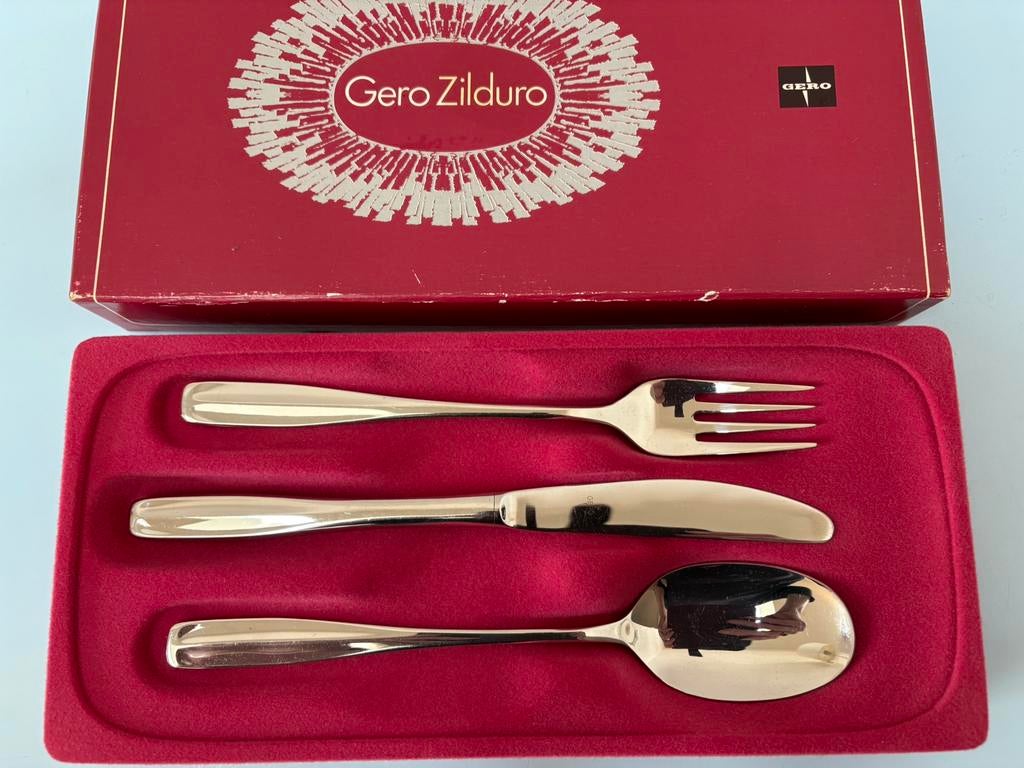 Gero Zilduro couvert in geschenkdoos, Antiek en Kunst, Ophalen of Verzenden, Zilver
