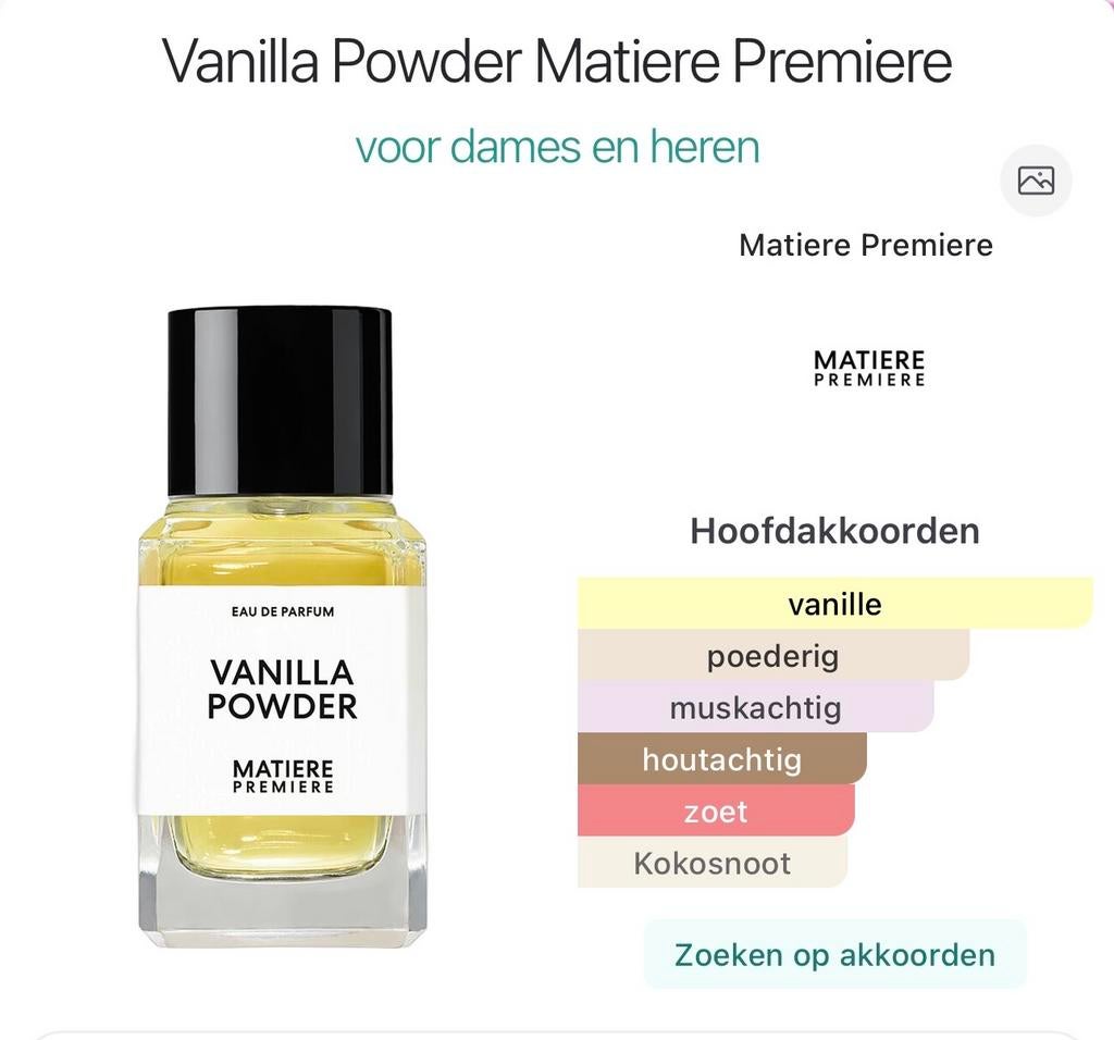 Matiere Premiere Vanilla Powder Eau de Parfum - Nieuw, Sieraden, Tassen en Uiterlijk, Uiterlijk | Parfum, Ophalen of Verzenden