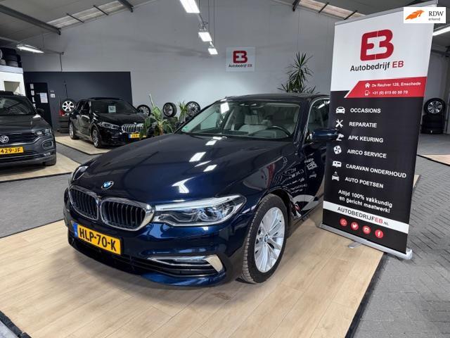 BMW 5-serie 520d xDrive High Executive, Auto's, 2000 kg, Blauw, Leder, Bedrijf