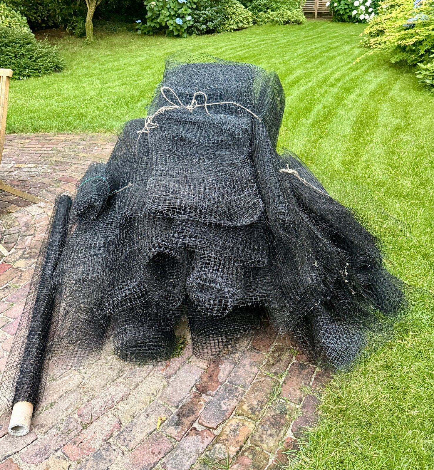 Grote hoeveelheid mollengaas, Tuin en Terras, Gaas en Draad, Ophalen, Gebruikt, 20 meter of meer, Gaas