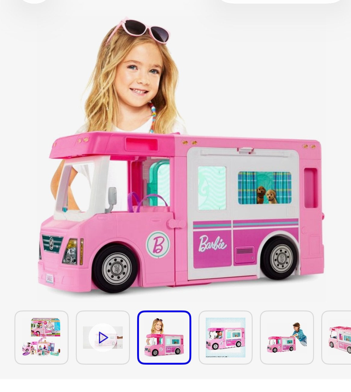 Mooie barbie camper met accessoires, Ophalen, Zo goed als nieuw, Toebehoren