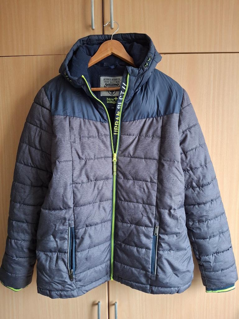 Winterjas/grijs-blauw/C&A/maat 176, C&A, Ophalen of Verzenden, Zo goed als nieuw, Jongen