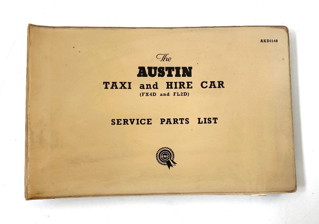 Austin taxi & hire-car service parts list 1964, Verzenden