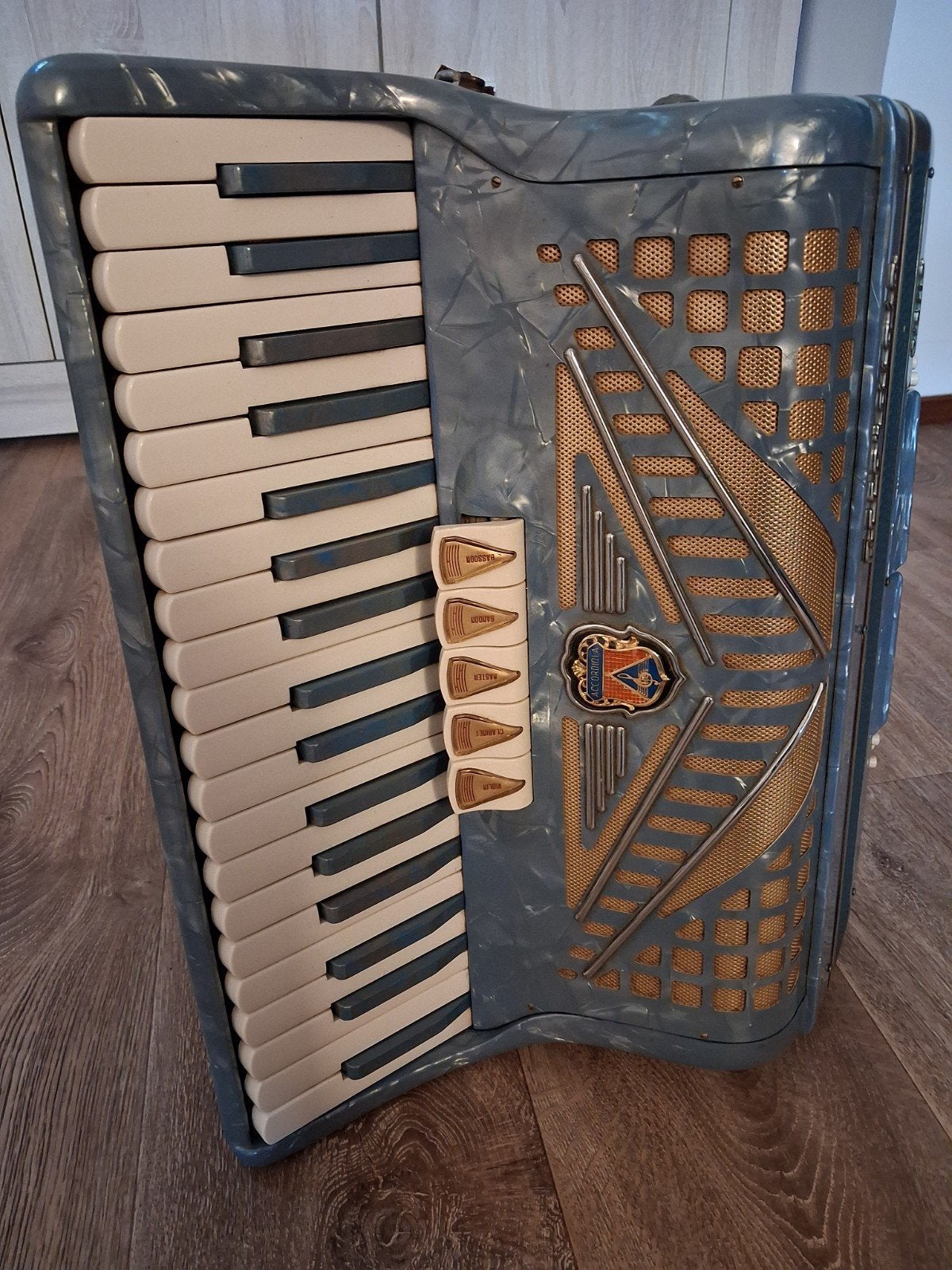 Prachtige Accordiola Accordeon - 80 bas met koffer, Gebruikt, 80-bas, Accordiola, Toetsaccordeon
