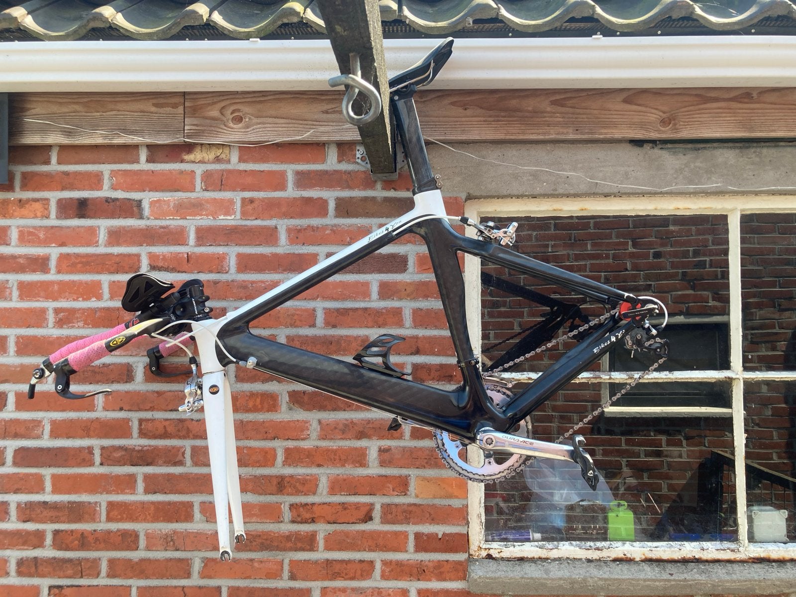 Carbon tijdrit/ triatlon fiets met Dura-Ace onderdelen, Gebruikt, Carbon, Overige maten, Meer dan 20 versnellingen