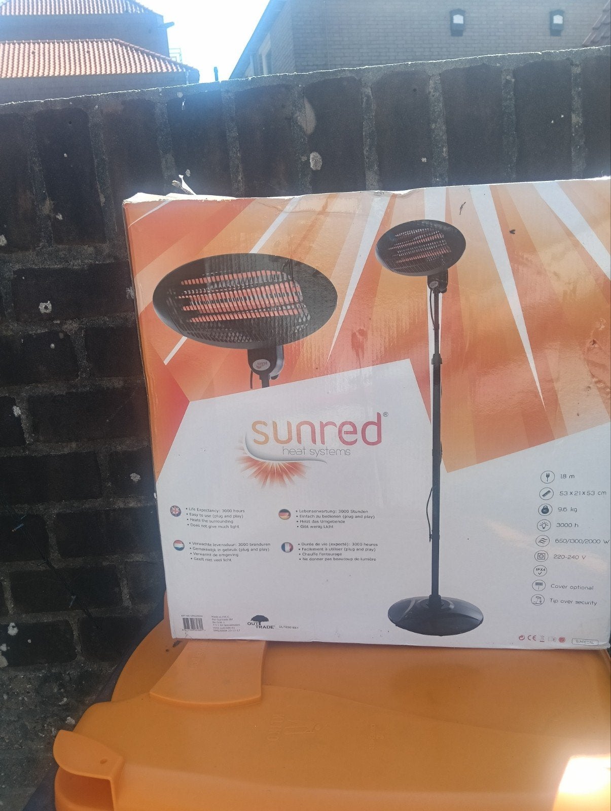 Nieuwe Sunred Heat Systems terrasverwarmer in doos, Ophalen of Verzenden, Nieuw, Elektrisch, Vloer
