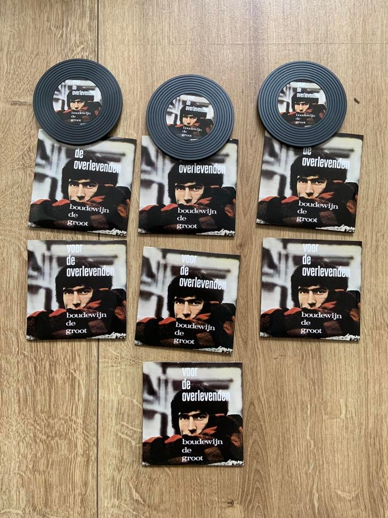 Boudewijn d groot onderzetters overlevenden vorm  single cd, Huis en Inrichting, Woonaccessoires | Onderzetters, Ophalen of Verzenden