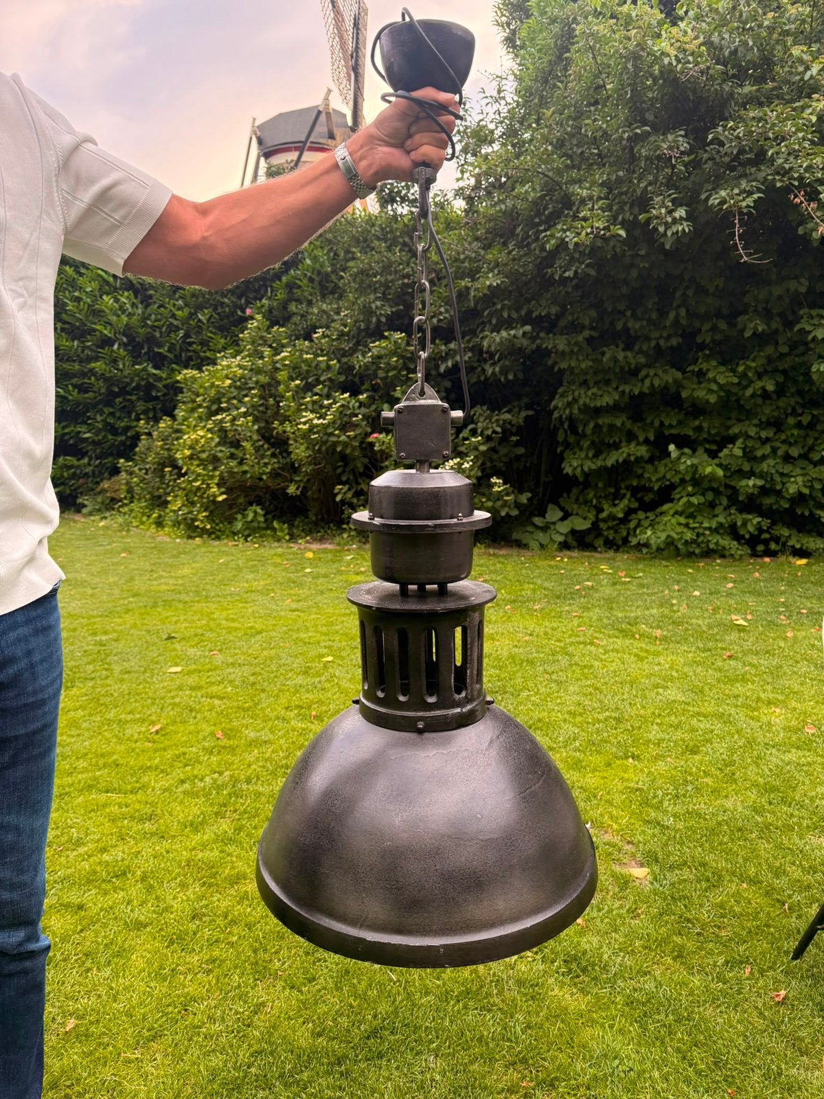 Giet ijzeren lampen / 2 stuks en gun metal black / Rofra, Ophalen of Verzenden, Zo goed als nieuw