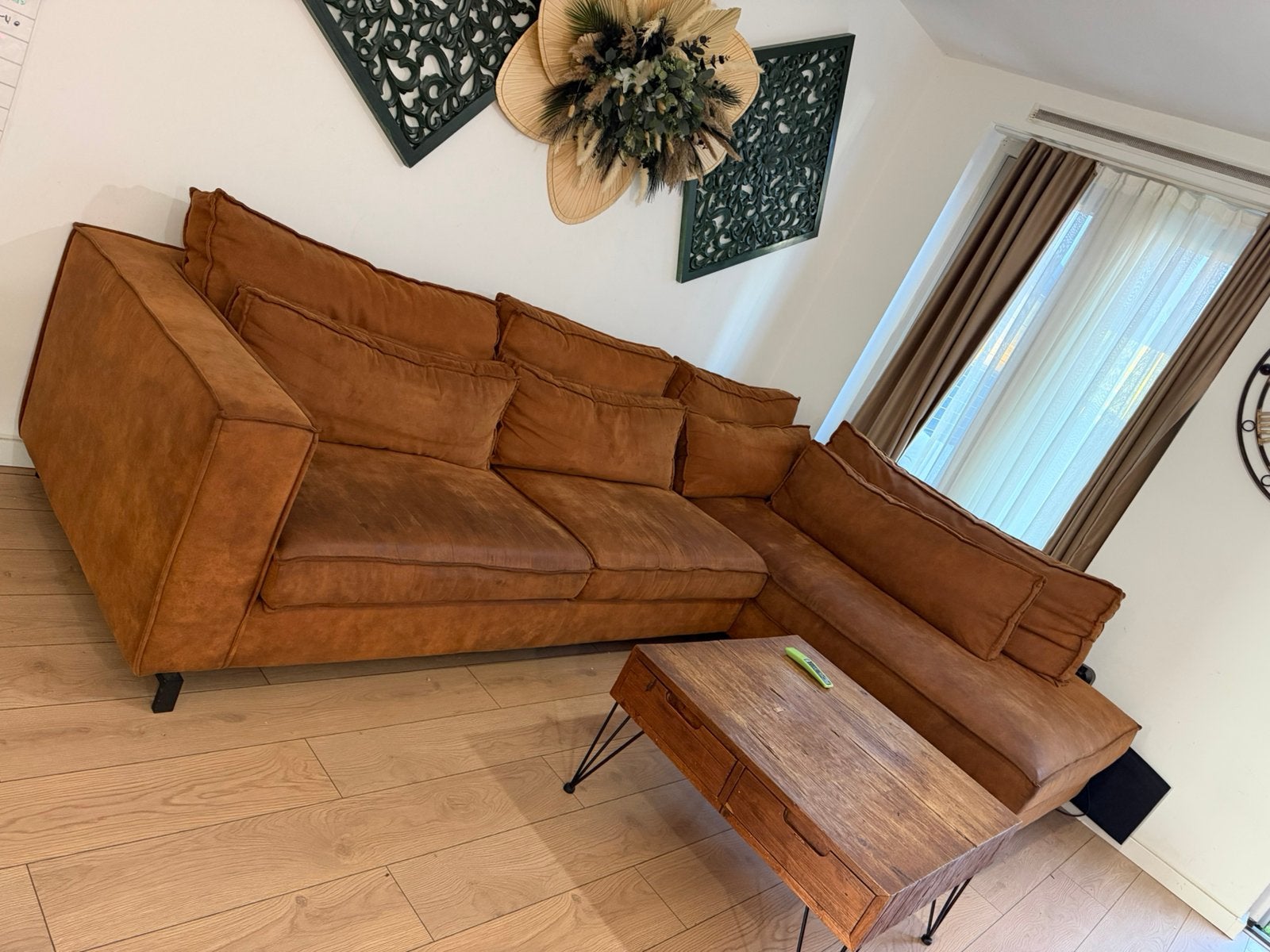 Hoekbank met eetstoelen en tafel, Huis en Inrichting, Banken | Complete zithoeken, Ophalen, Zo goed als nieuw