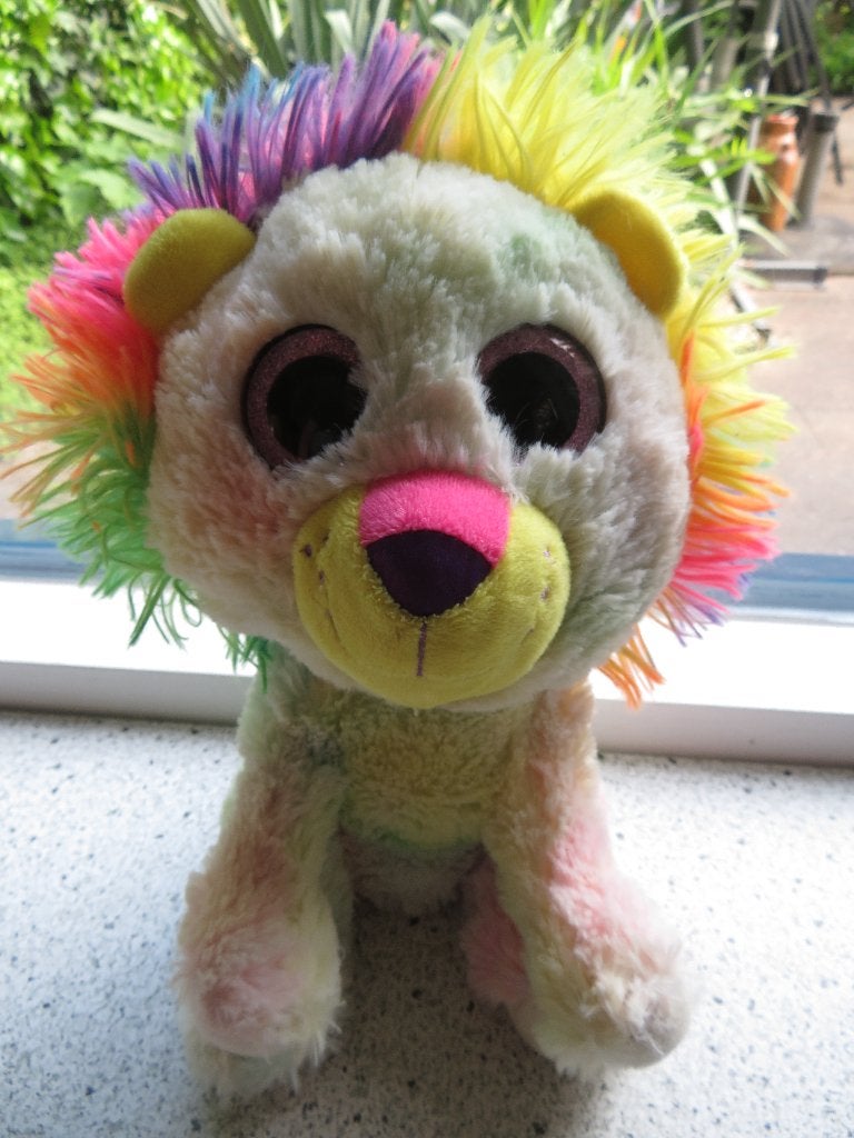 Leeuw merk Sunkid roze kunststof glitterogen, Interactief, Ophalen of Verzenden, Zo goed als nieuw, Middelgroot (20 tot 80 cm)
