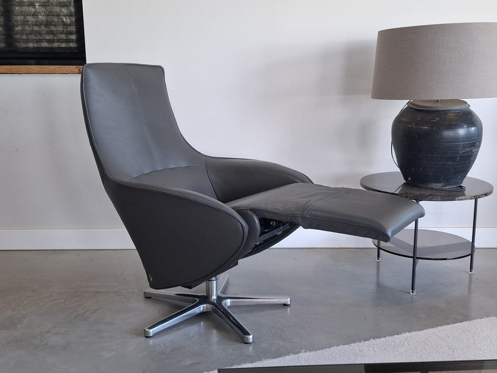 Als nieuw Gealux Twinz relaxfauteuil leer + accu, Huis en Inrichting, Ophalen, Zo goed als nieuw, Xxx, 75 tot 100 cm