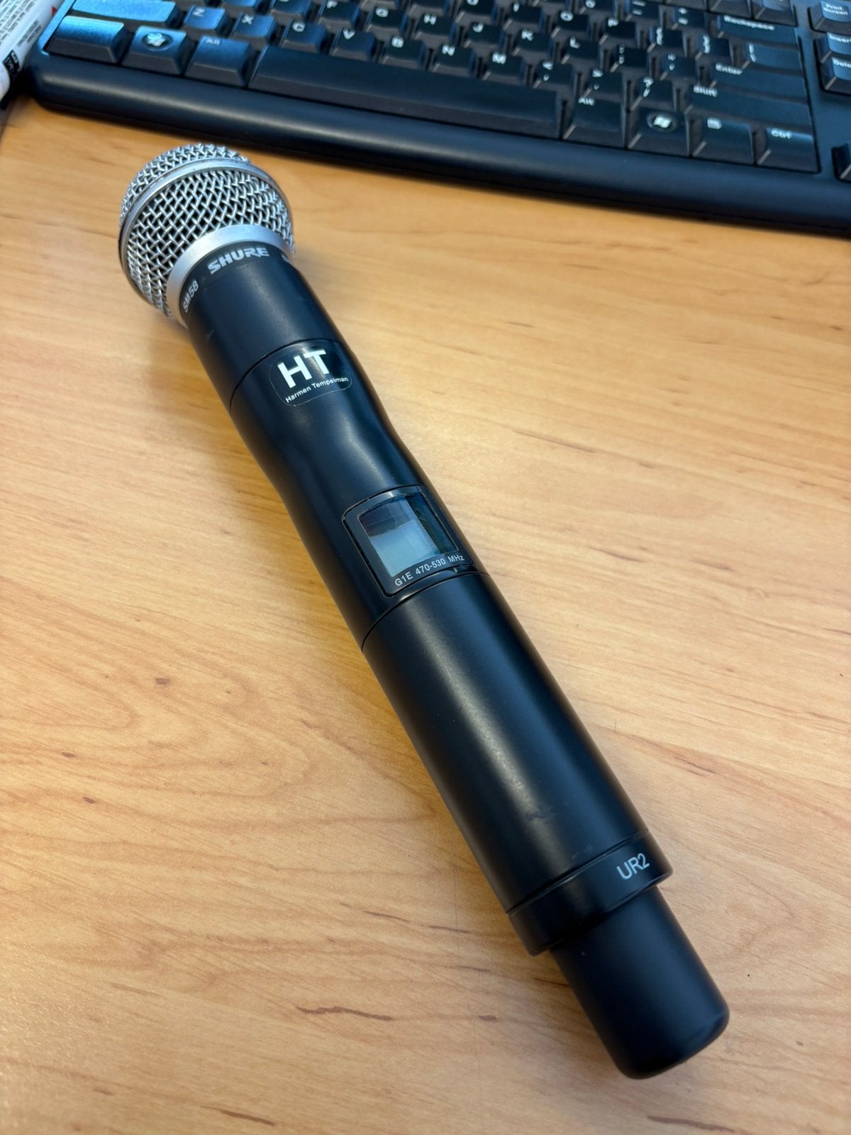 Shure UR2 G1e SM58 handheld zender, Ophalen of Verzenden, Gebruikt, Zangmicrofoon