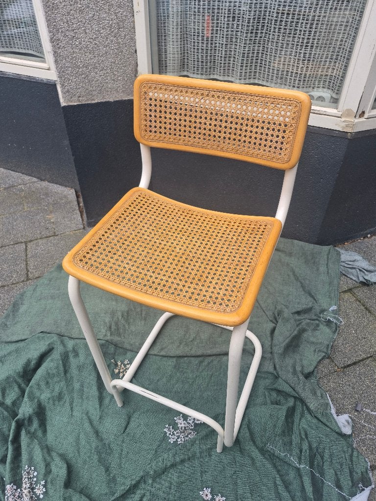 Nette Vintage Cesca webbing barkruk vlechtwerk, Ophalen, Gebruikt, IJzer