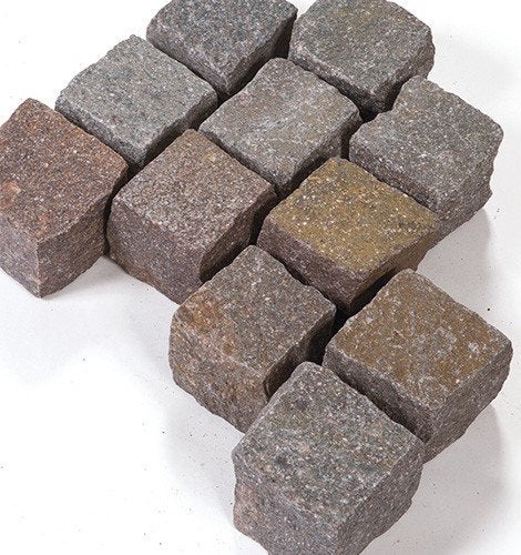 Kasseien Italiaans Porfier 10x10x6-8cm, Natuursteeninfo BV, Klinkers, Nieuw, Ophalen of Verzenden
