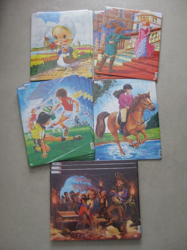 13x Larsen leg puzzel 28,5 x 36,5 cm nieuw in de verpakking, Ophalen of Verzenden, 10 tot 50 stukjes, Nieuw