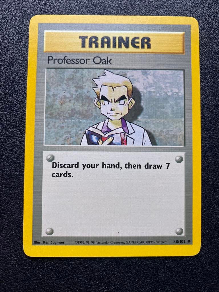 Professor Oak - Base Set - 88/102 - Pokemon kaart, Ophalen of Verzenden, Gebruikt