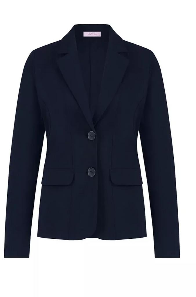 Studio anneloes clean blazer xxl donkerblauw travelstof, Maat 46/48 (XL) of groter, Ophalen of Verzenden, Zo goed als nieuw, X