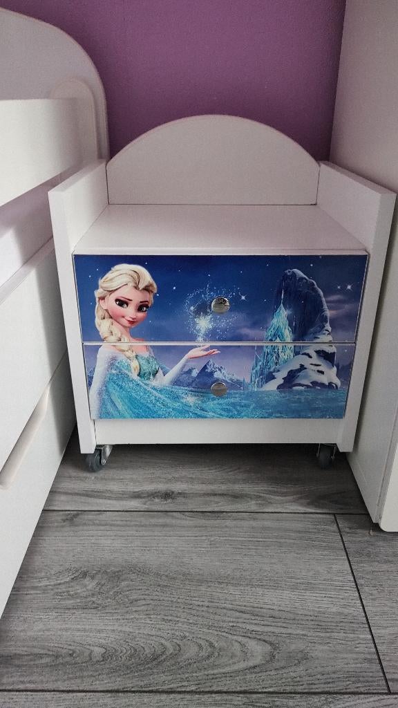 Bed Frozen met kast Frozen, Kinderen en Baby's, Kinderkamer | Bedden, 85 tot 100 cm, Ophalen of Verzenden, Zo goed als nieuw, Matras