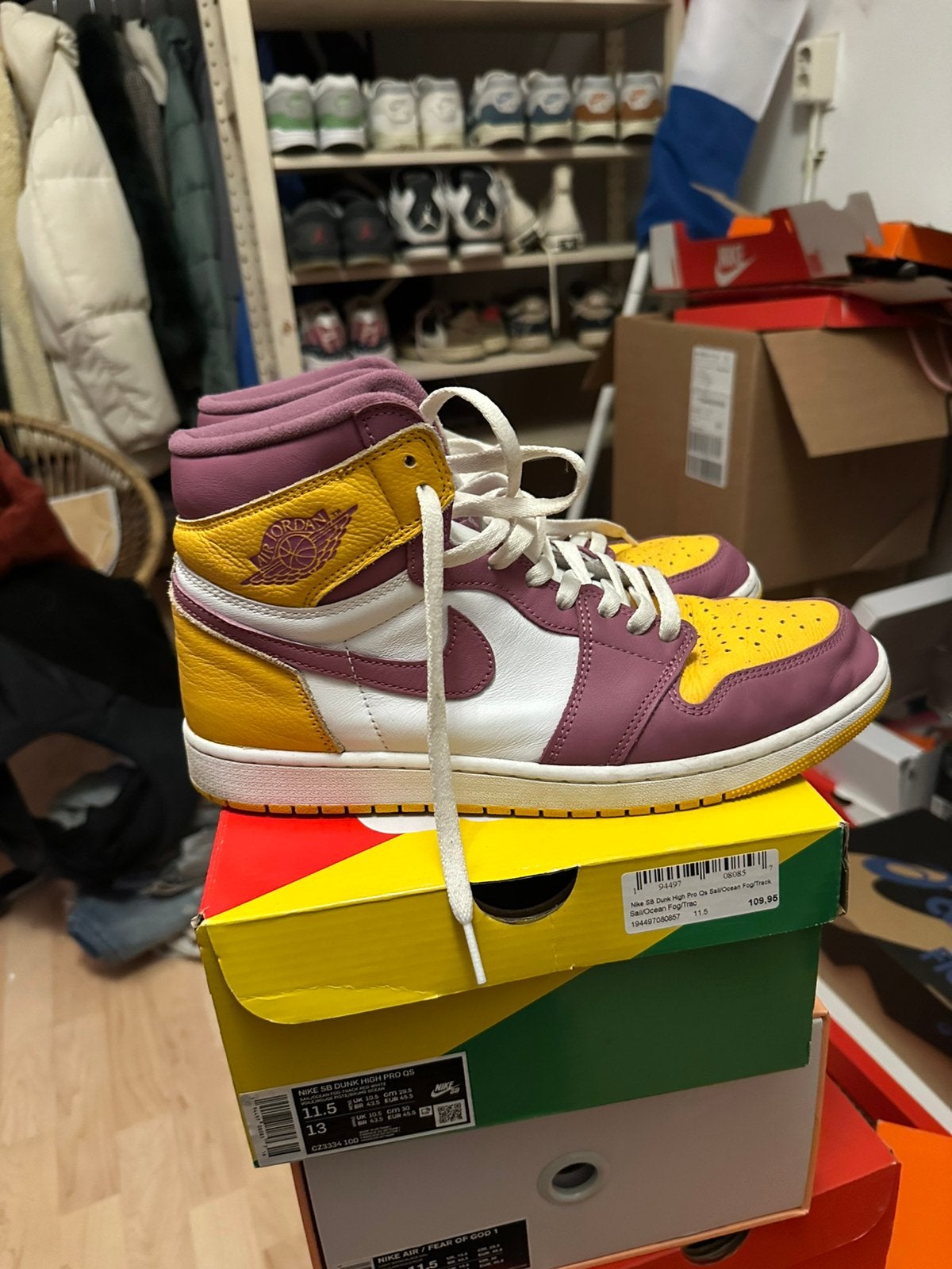 Jordan 1 high eu45,5, Ophalen of Verzenden, Gedragen, Overige kleuren, Sneakers of Gympen