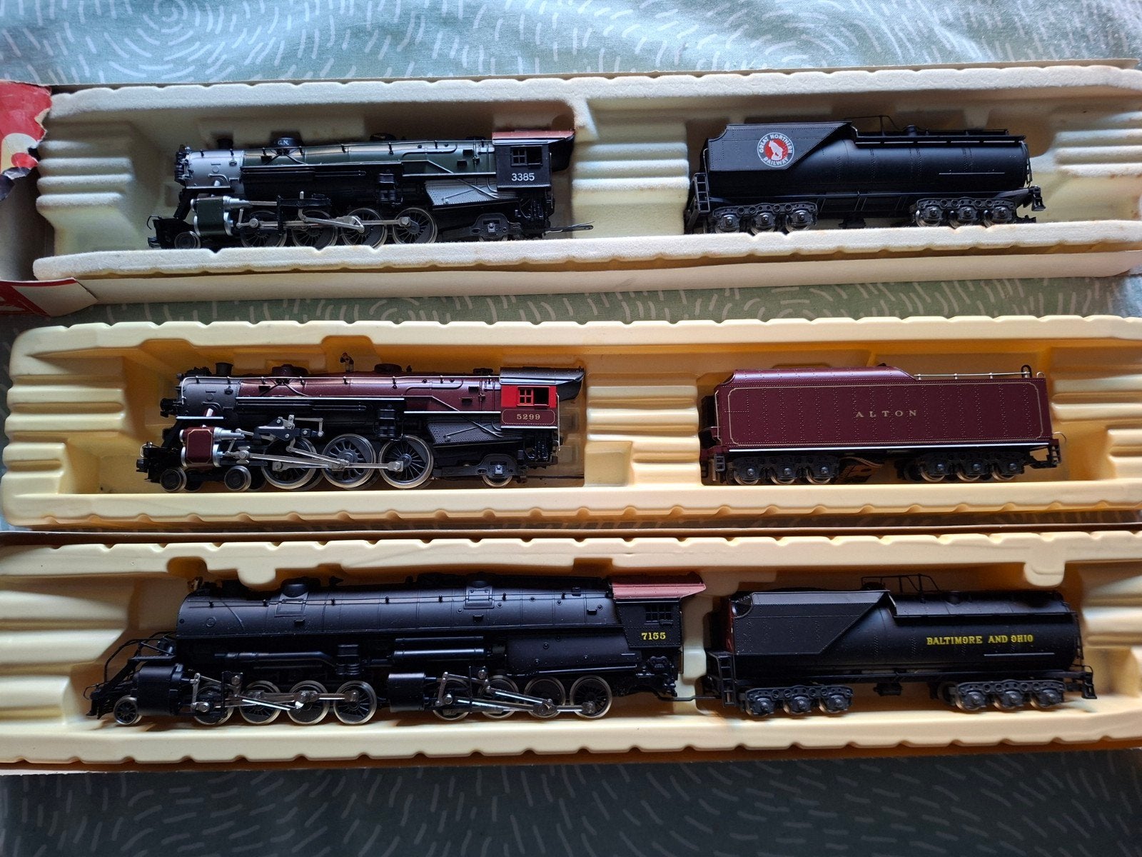 3x rivarossi trein stoomlocomotief ho ( zie tekst), Overige merken, Gebruikt, Gelijkstroom, Rails
