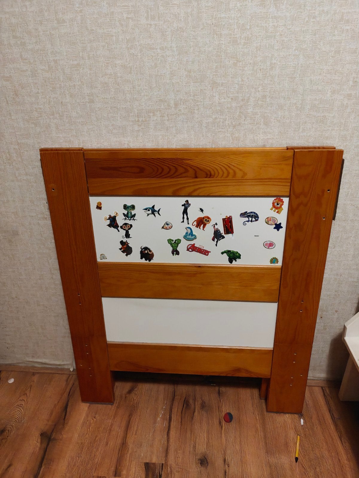 Houten kinderbed met lattenbodem en Paw Patrol dekbed, Ophalen