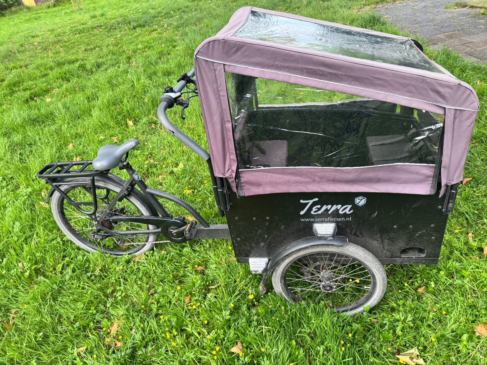 Terra bakfiets aanhanger voor kinderen – in goede staat, Ophalen of Verzenden, Gebruikt, 4 kinderen of meer