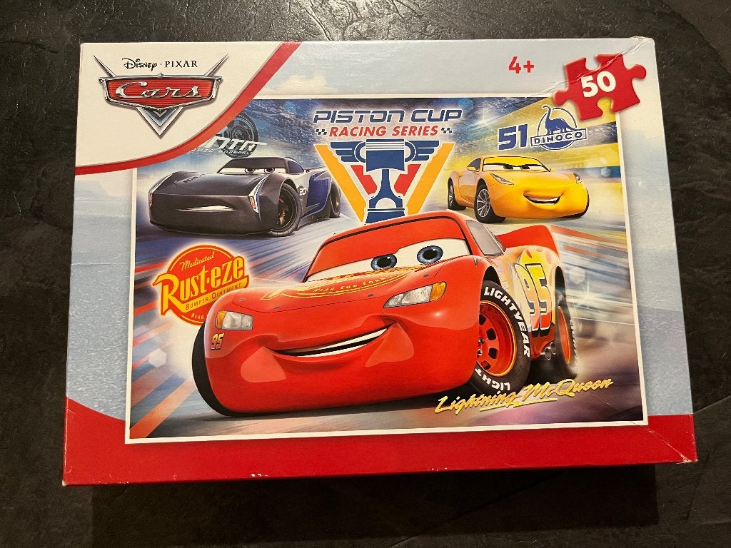 McQueen 50pc puzzel, Ophalen, 10 tot 50 stukjes, Gebruikt, 4 tot 6 jaar
