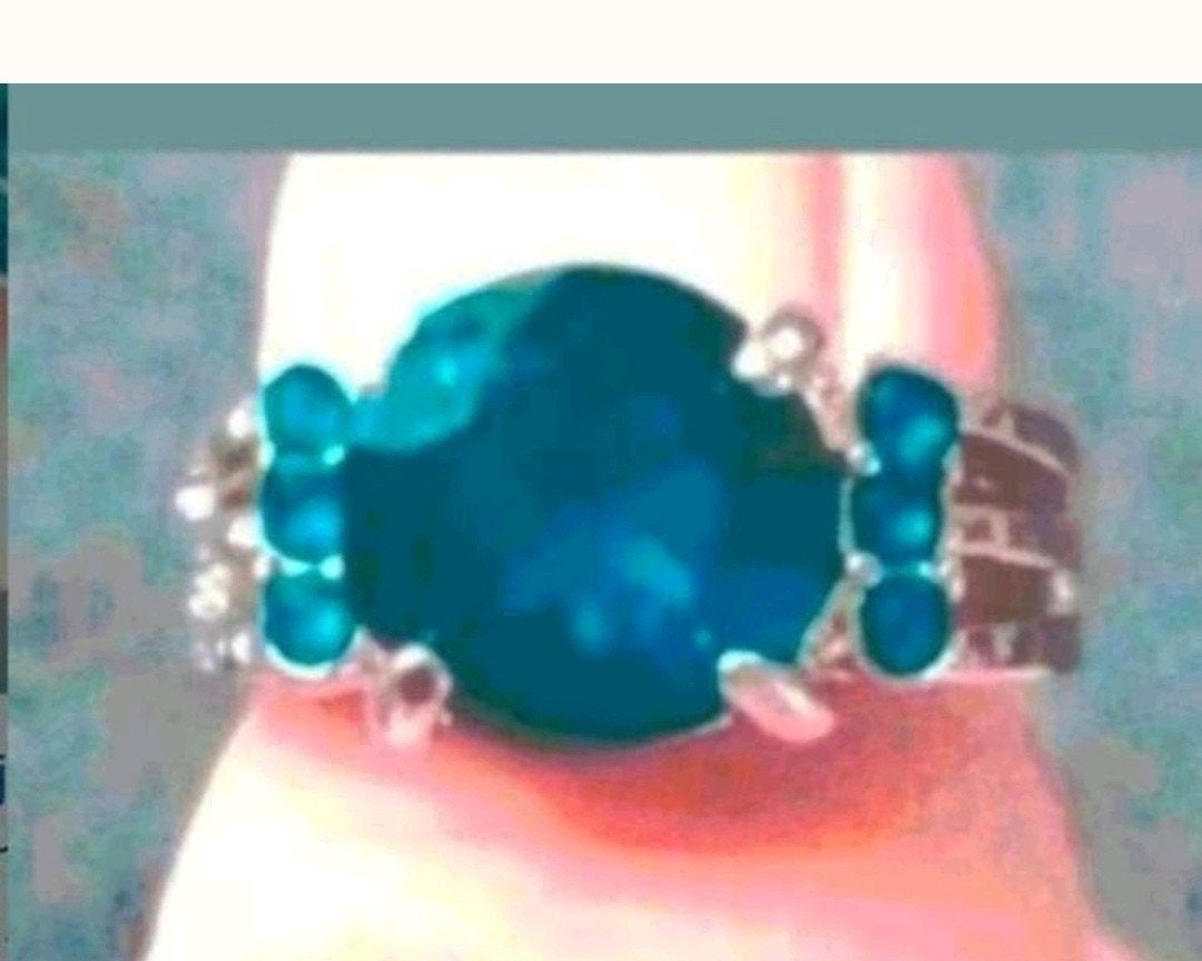 Ring saffier maat 17, Verzenden, Nieuw, Zilver