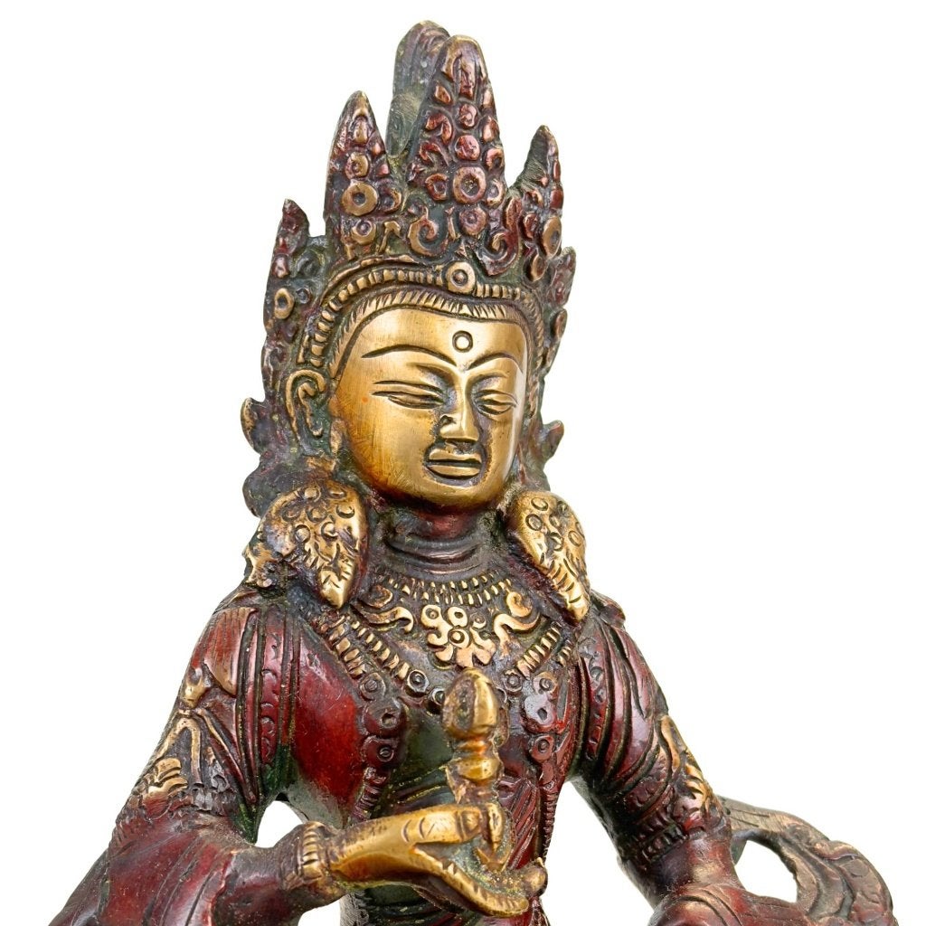 Boeddhabeeld – Vajrasattva – brons – 22 cm, Tibet, Ophalen of Verzenden, Beeld, Brons