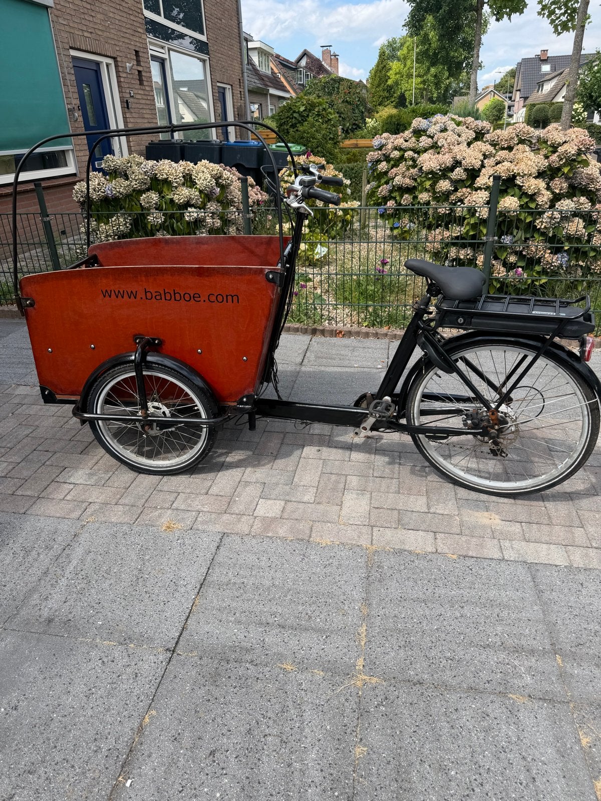 Electrische Babboe Big Bakfiets, Ophalen, 4 kinderen of meer, Gebruikt, Elektrisch