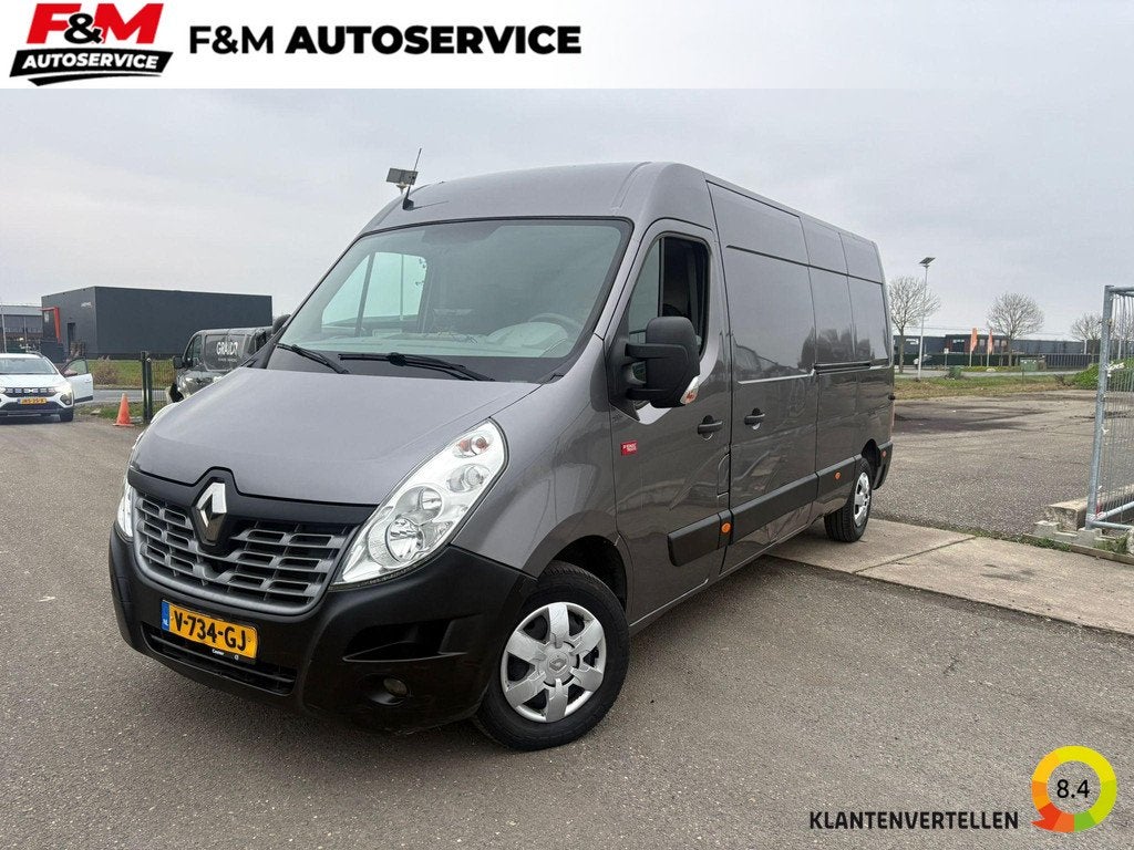 Renault Master T35 2.3 dCi L3H2 Cruise, Camera, Trekhaak, Auto's, Bestelauto's, Stof, Gebruikt, Euro 6, 4 cilinders