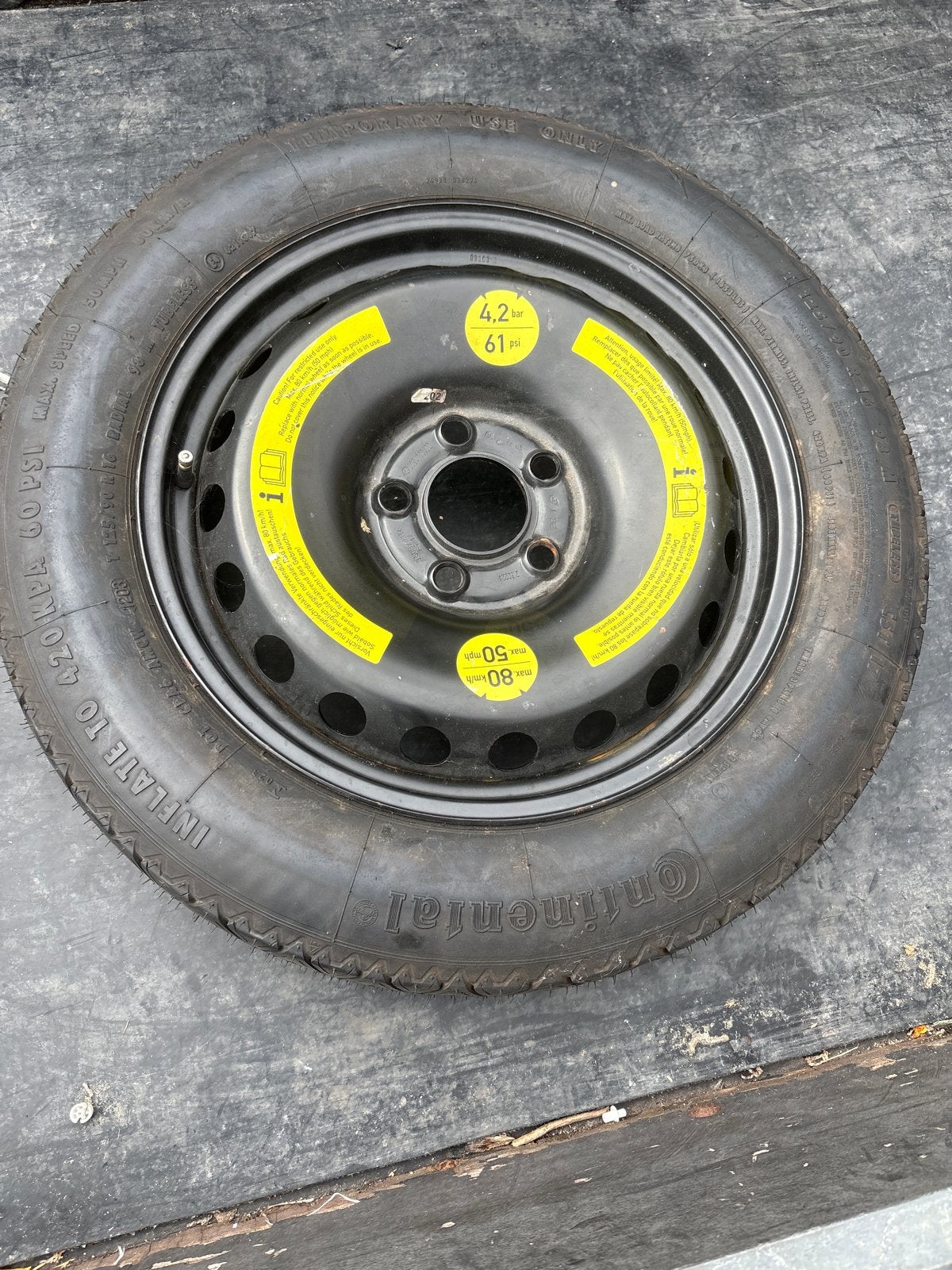 Continental thuiskomer 3.50BX16H2 ET17, Auto-onderdelen, Banden en Velgen, Gebruikt, 16 inch, Overige, Banden en Velgen