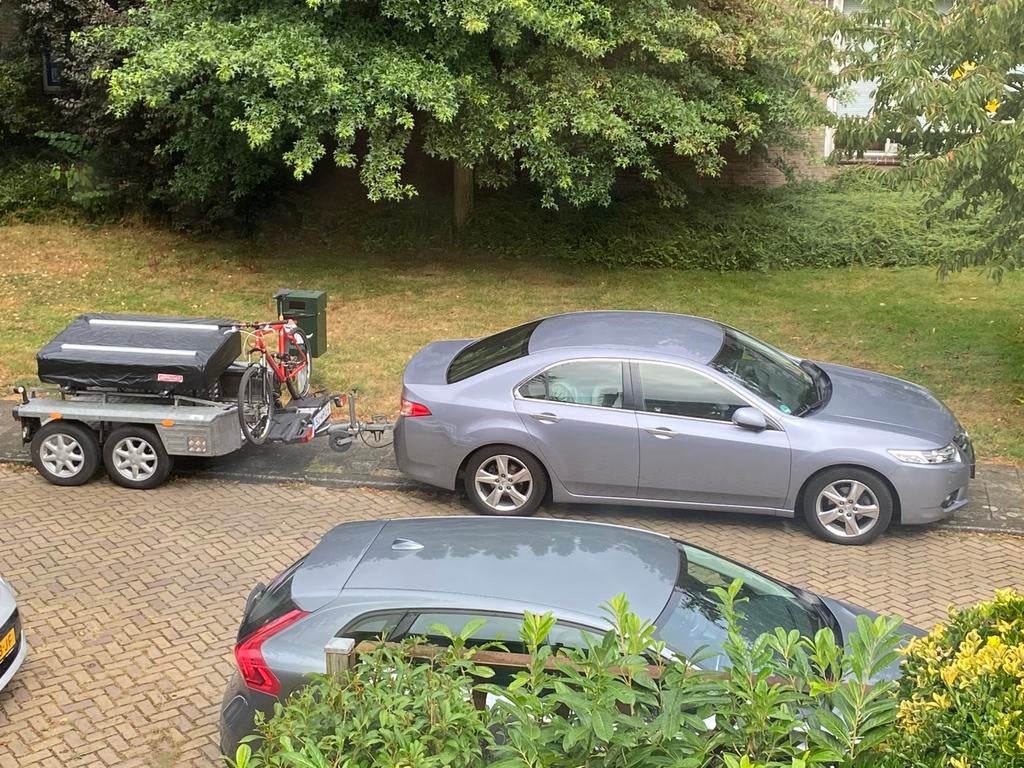 Tandemasser motor aanhanger zonder daktent, Ophalen, Gebruikt