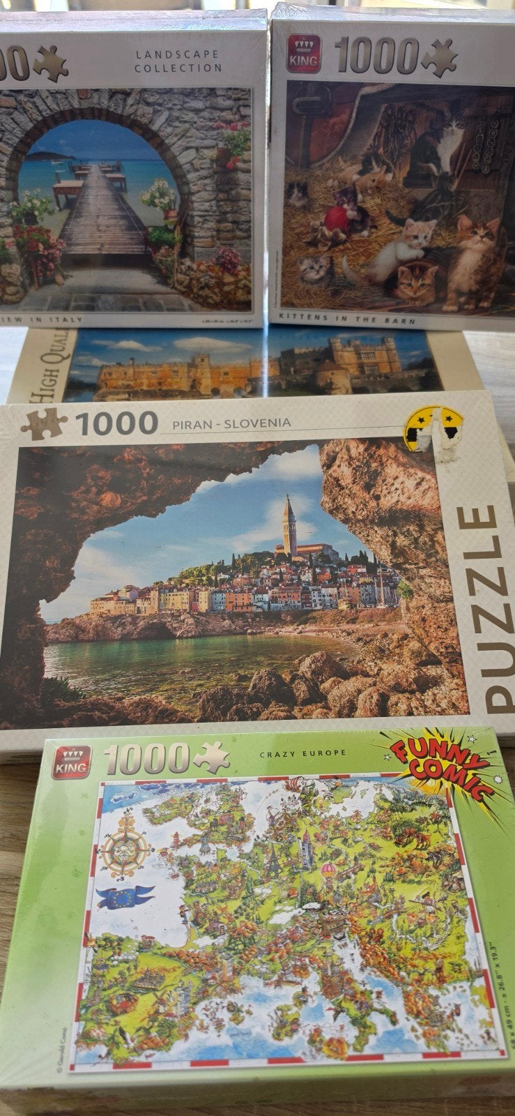 5 nieuwe en gesealde legpuzzels van 1000 stukjes, Ophalen of Verzenden