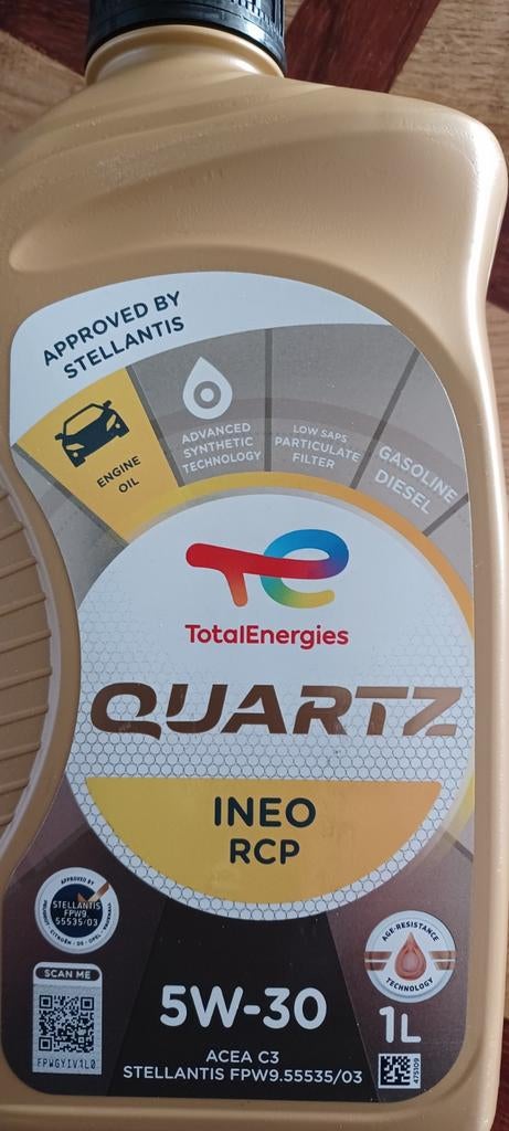9 x 1 liter Total 5w-30 motorolie, Ophalen of Verzenden, Nieuw