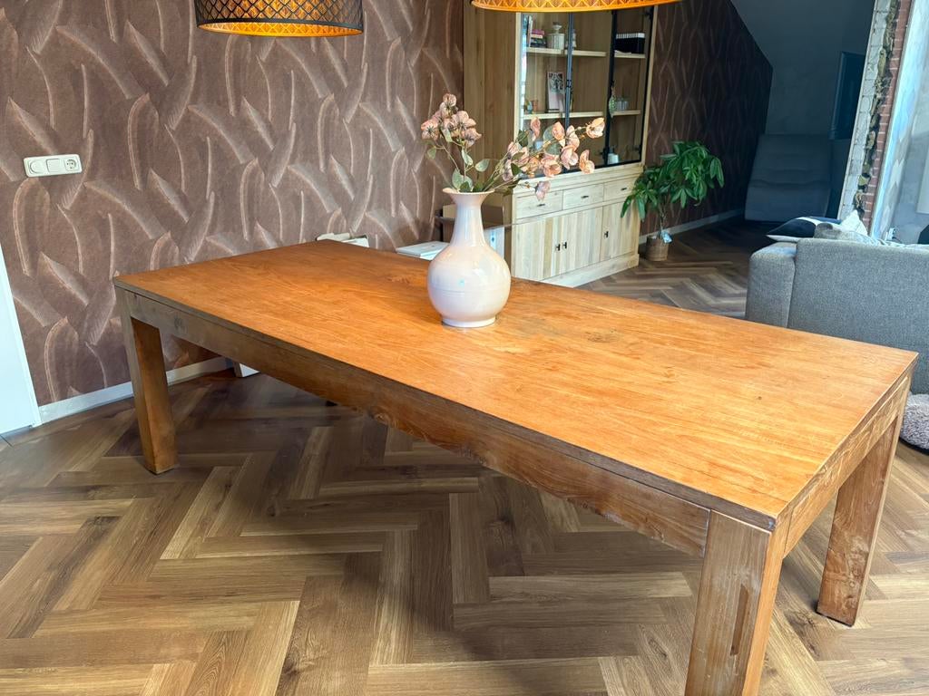 Eettafel 240x99x80, Huis en Inrichting, Tafels | Eettafels, Ophalen, 200 cm of meer, 50 tot 100 cm, Zo goed als nieuw