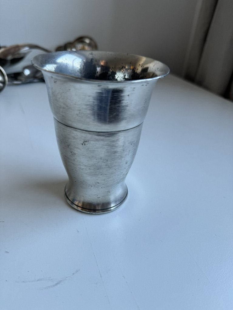 Verzilverd vaasje, Antiek en Kunst, Ophalen of Verzenden, Zilver