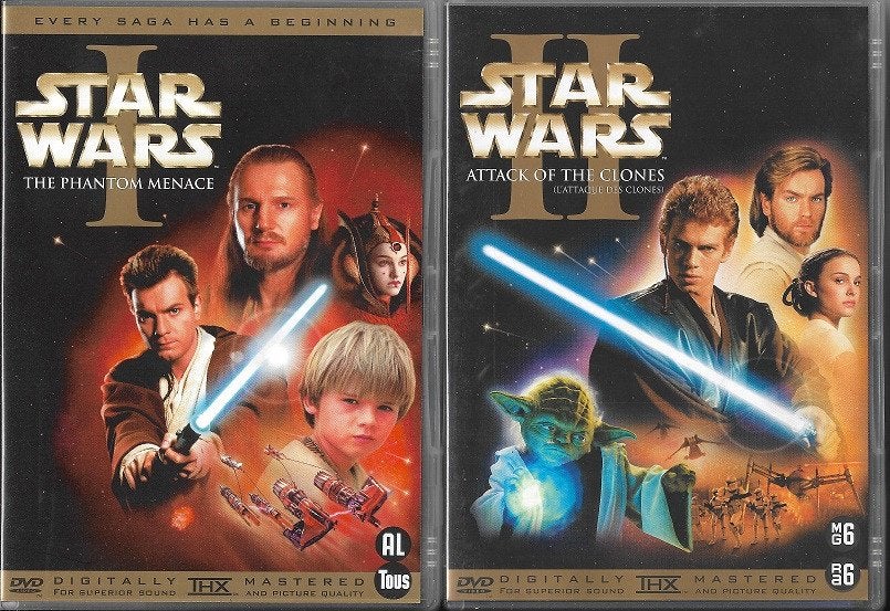 3 DVD's Star Wars delen 1, 2 en 3, Vanaf 12 jaar, Ophalen, Zo goed als nieuw