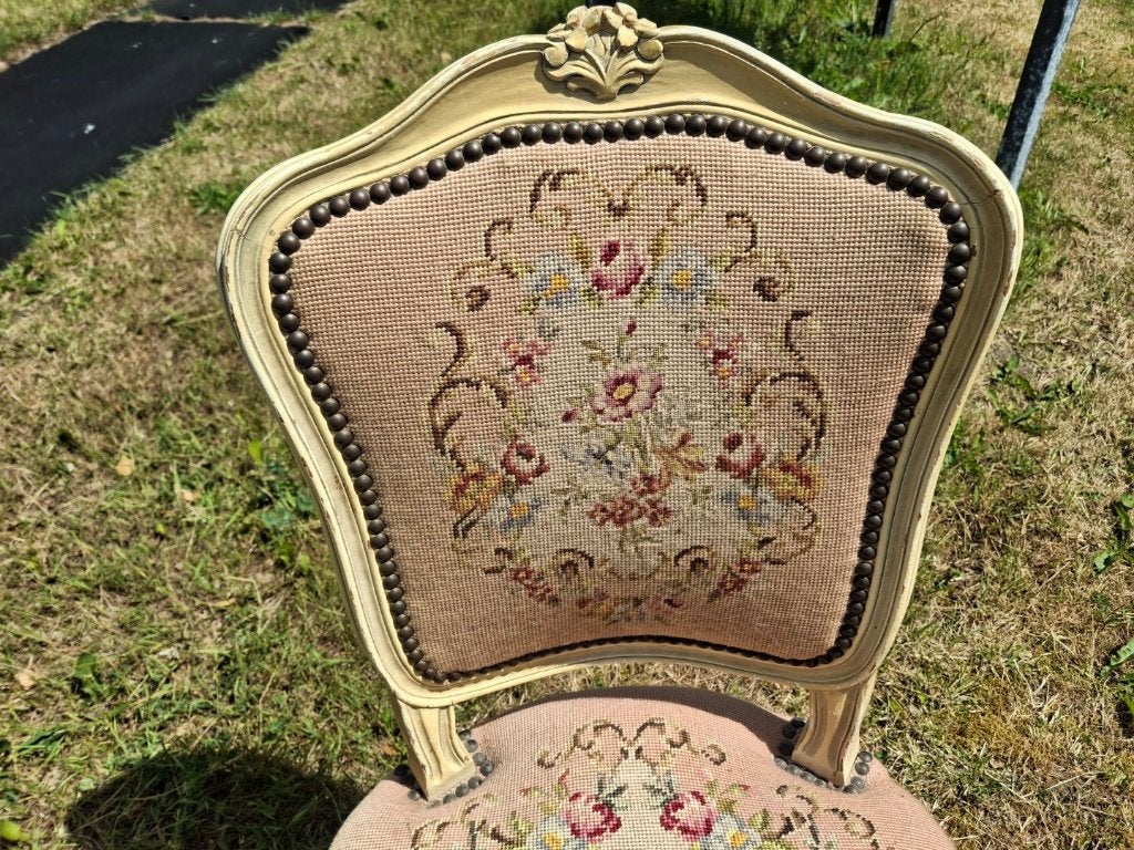 Vintage stoeltje, Huis en Inrichting, Stoelen, Ophalen, Gebruikt, Bruin, Eén