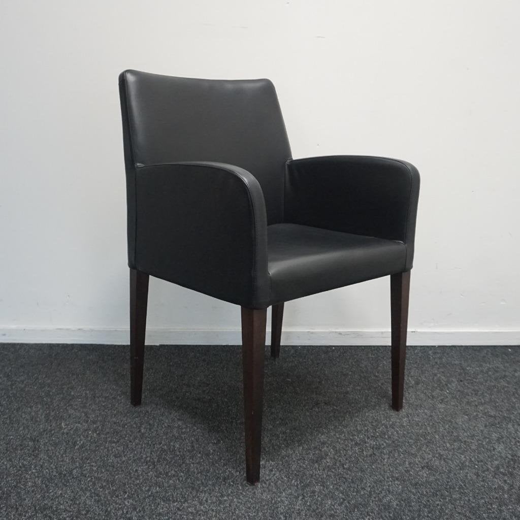 Poltrona Frau Liz Design Stoelen | Donkerbruin Leer, Gebruikt, -, Ophalen of Verzenden, -