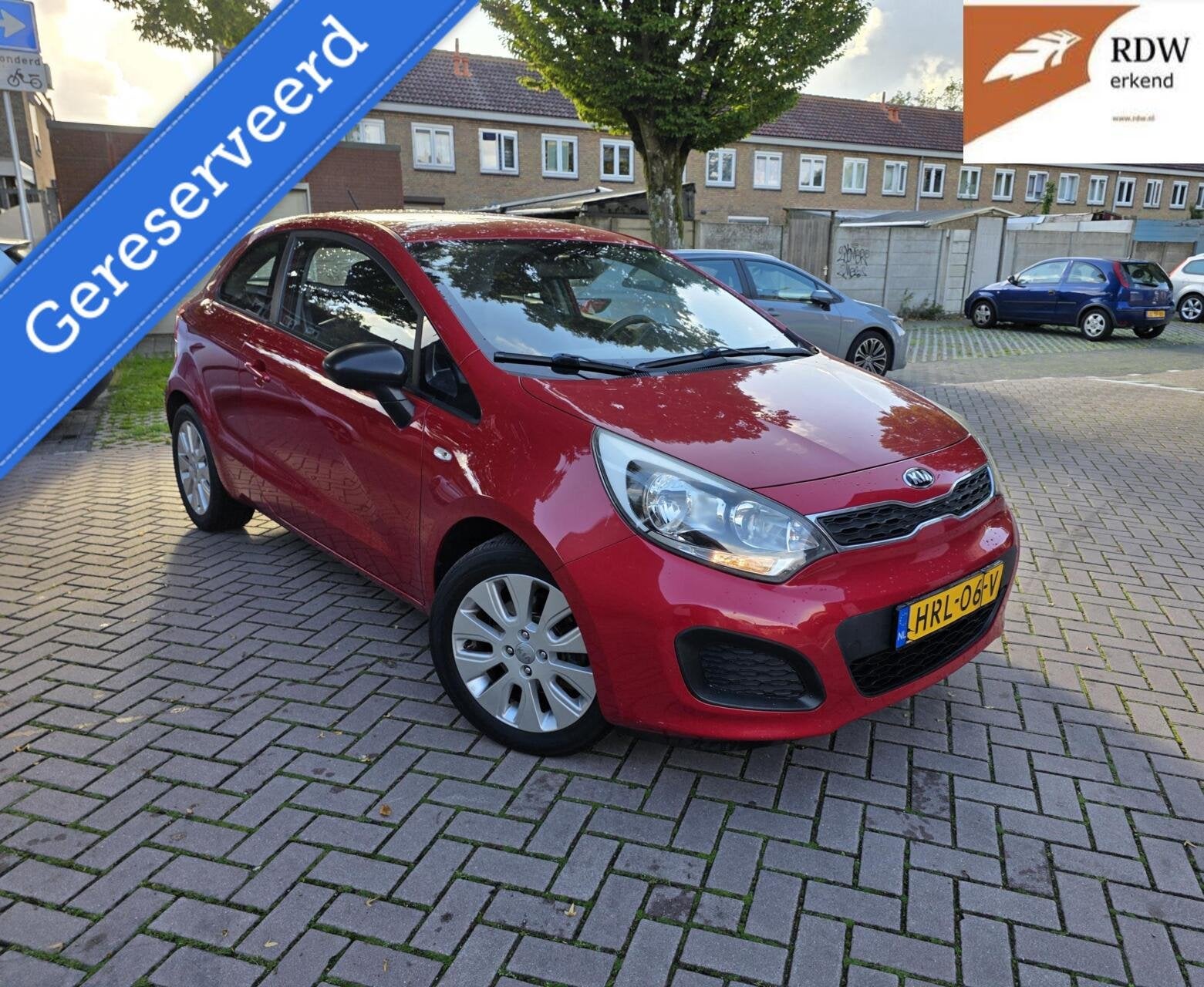 Kia Rio 1.2 CVVT Comfort Pack 152dkm Airco/Cruise/CV/LM/APK, Euro 5, Gebruikt, 4 cilinders, Bedrijf