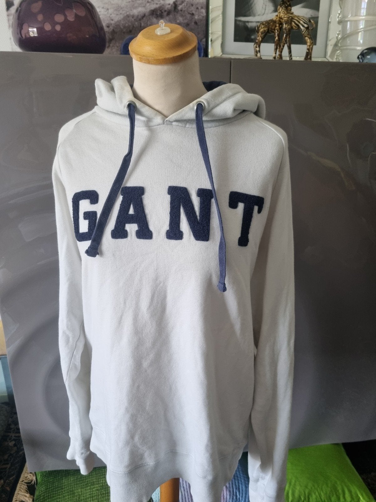 Gant katoenen hoodie, maat L, wit, uitmuntende conditie., Maat 52/54 (L), Ophalen of Verzenden, Zo goed als nieuw, Wit