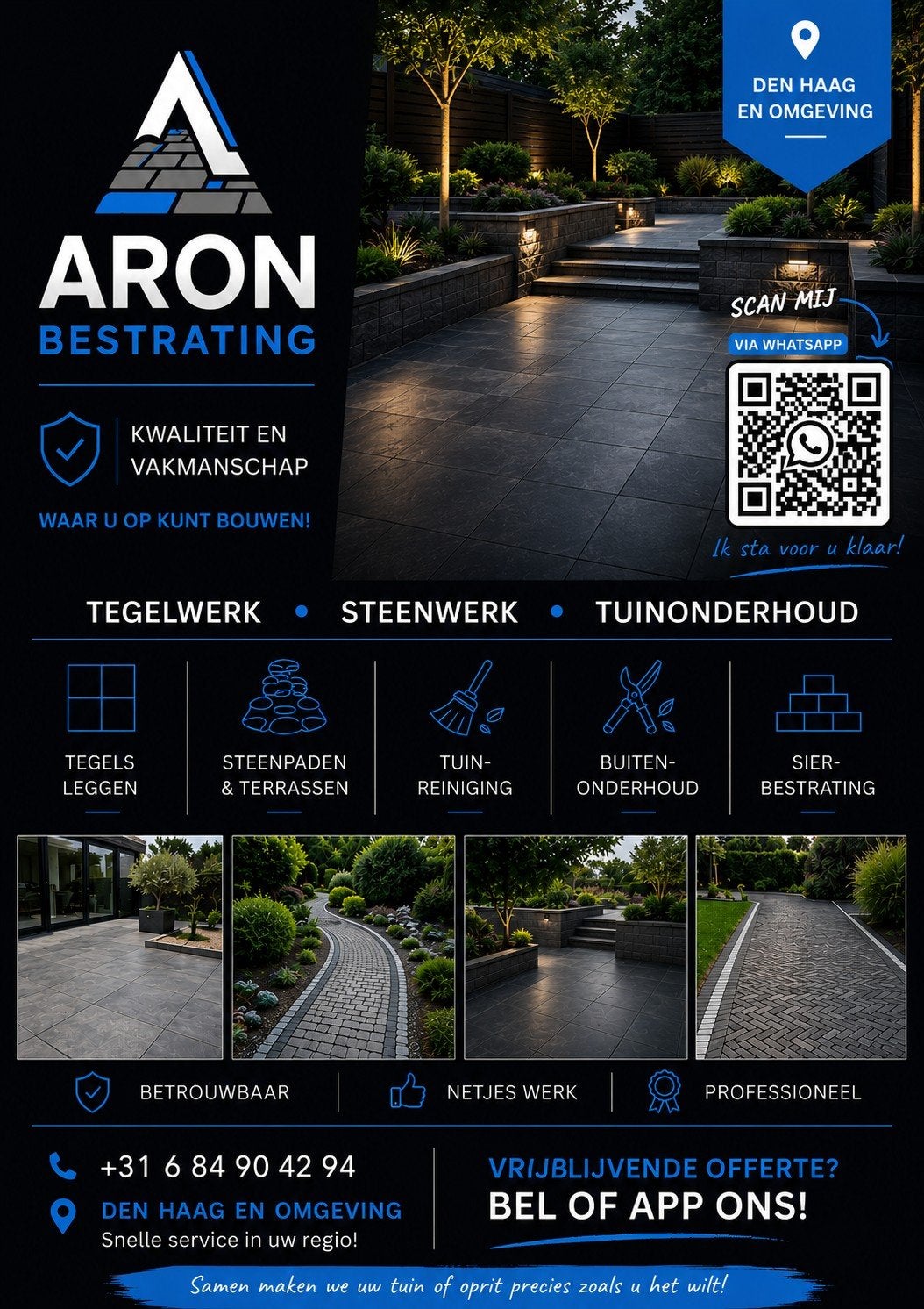 Professioneel terras en bestrating gelegd – strak en duurzaa, Diensten en Vakmensen, Tuinmannen en Stratenmakers, Bestrating