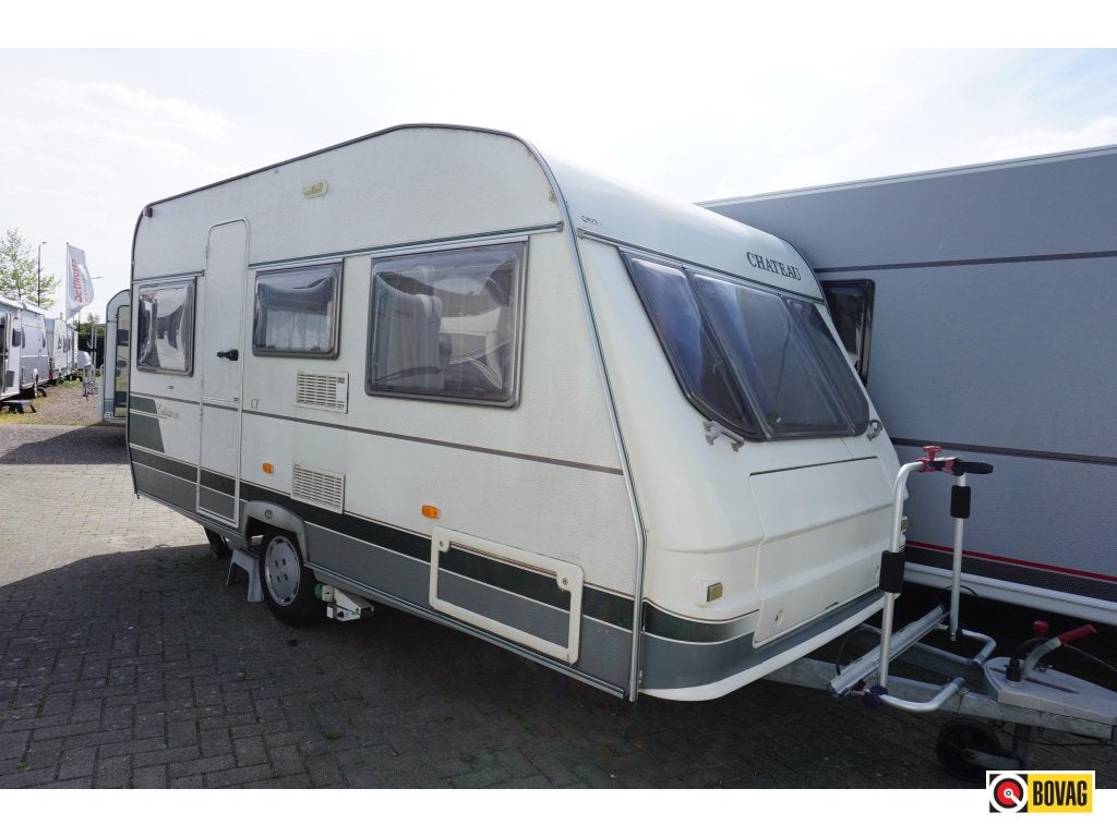 Chateau Calista 430 CT mover,tent,luif,fietsend, Caravans en Kamperen, Bedrijf, 750 - 1000 kg, Tot en met 4, Dwarsbed