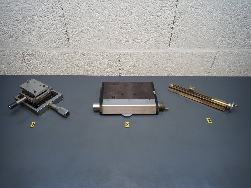 Micro Controle meet tafel voor onder microscoop 0,01mm, Niet ingevuld, Gebruikt, Afstand, Niet ingevuld