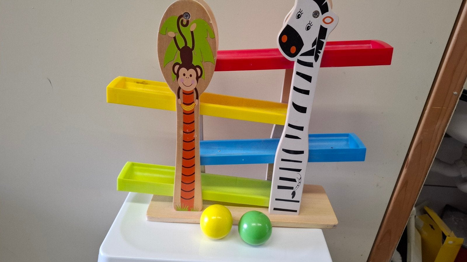 Houten ballenbaan met dieren, Ophalen of Verzenden, Zo goed als nieuw