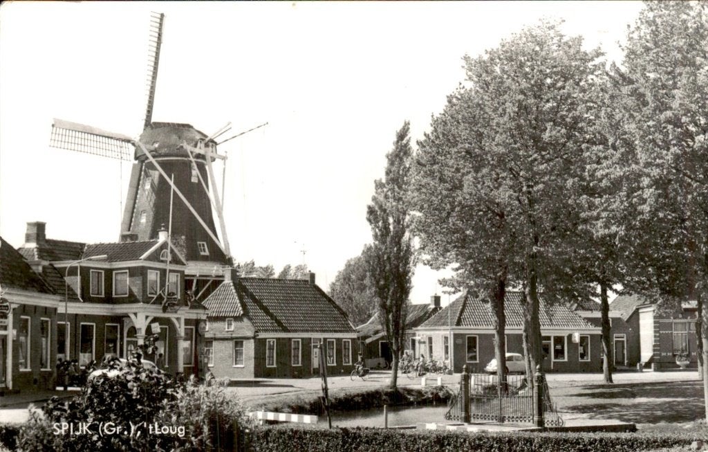 Spijk - Molen - Dorpsgezicht, Ophalen of Verzenden, 1960 tot 1980, Gelopen, Groningen